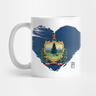 U.S. State - I Love Vermont - Vermont Flag Mug